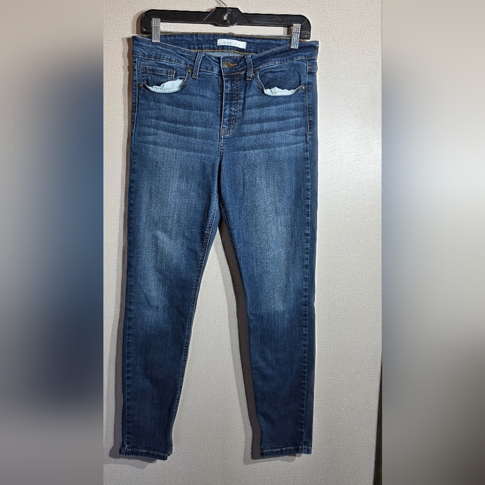 Classic Women's Mid-Rise Blue Jeans - Stretch Denim